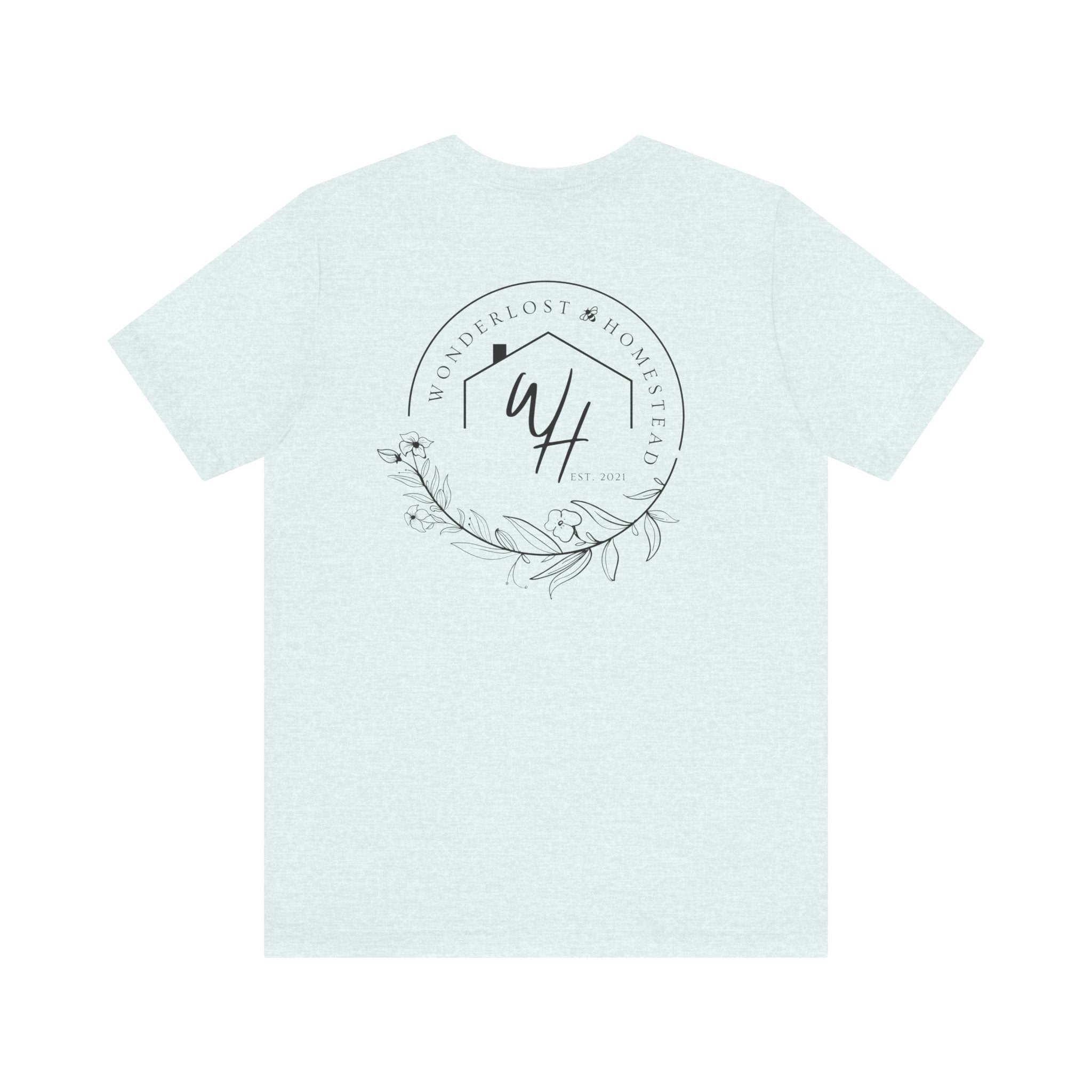 Unisex Short Sleeve T-Shirt, Black Logo (Front/Back Designs)
