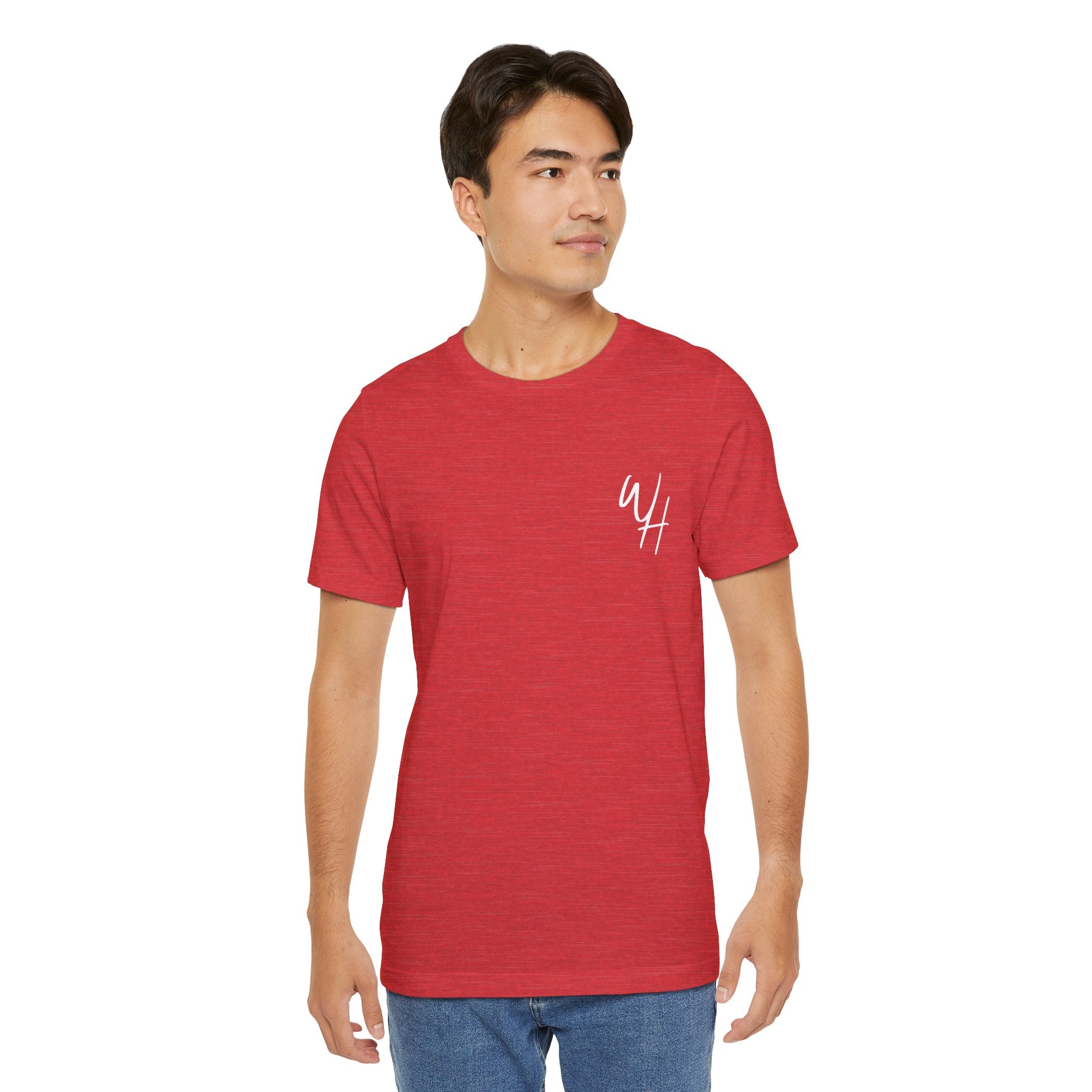 Unisex Short Sleeve T-Shirt, White Logo (Front/Back Designs)