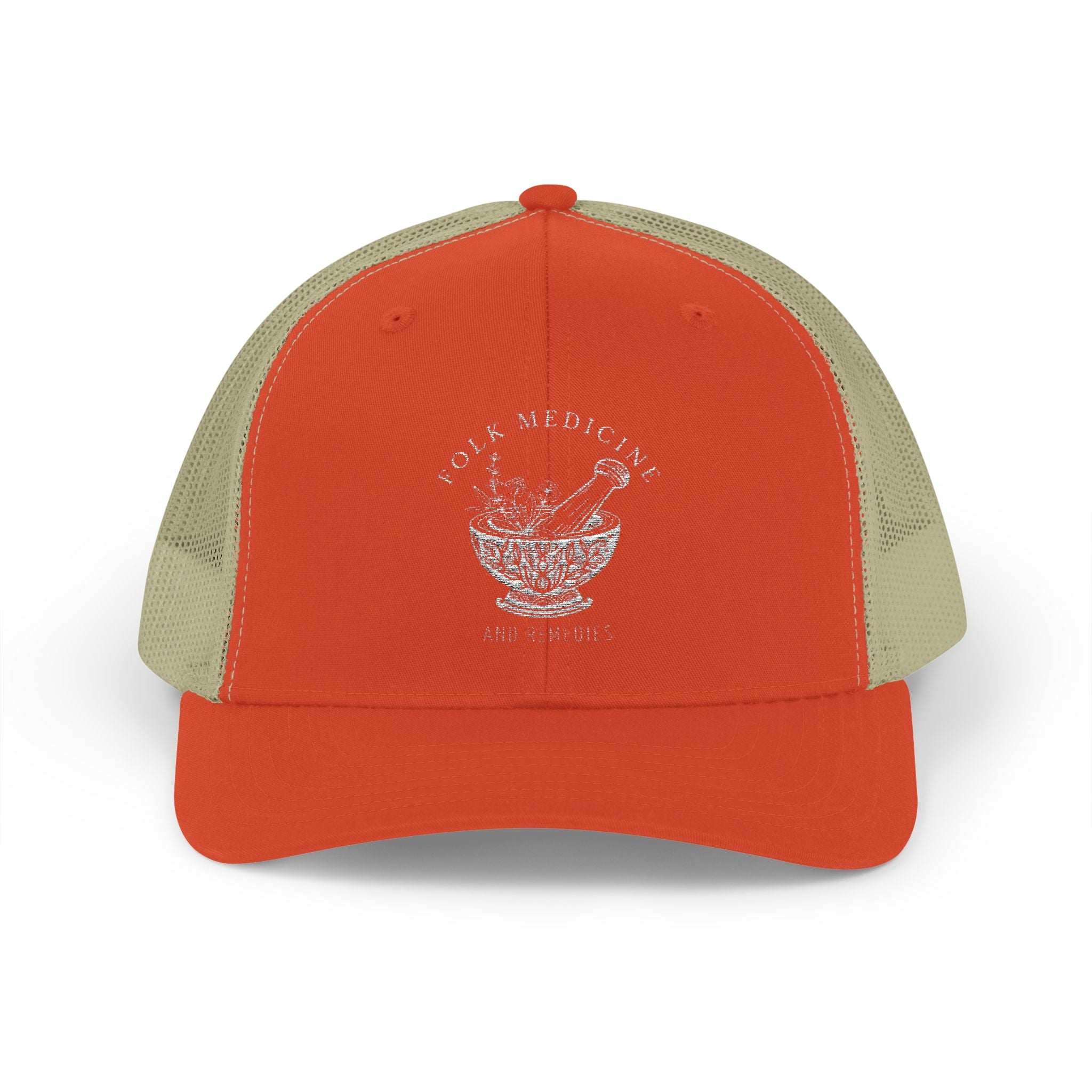 Snapback Trucker Cap, White Logo