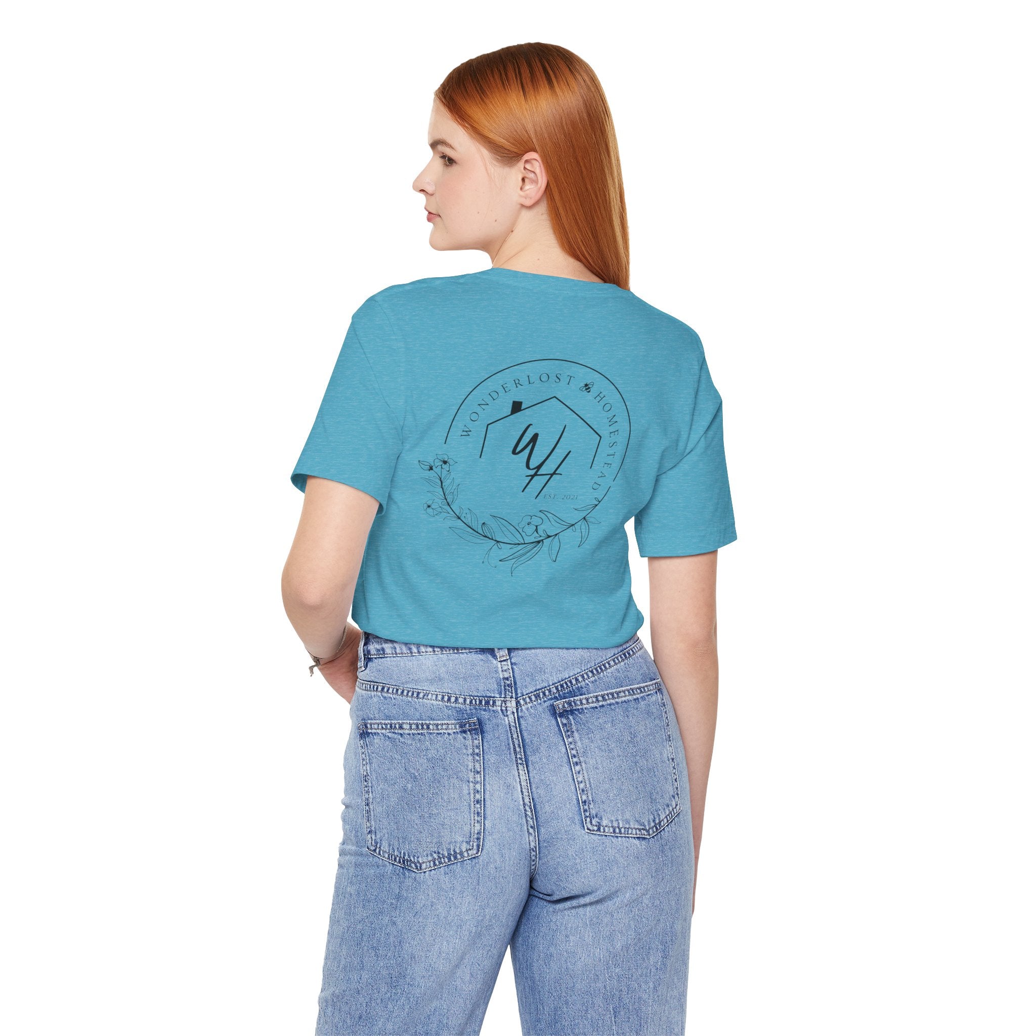 Unisex Short Sleeve T-Shirt, Black Logo (Front/Back Designs)