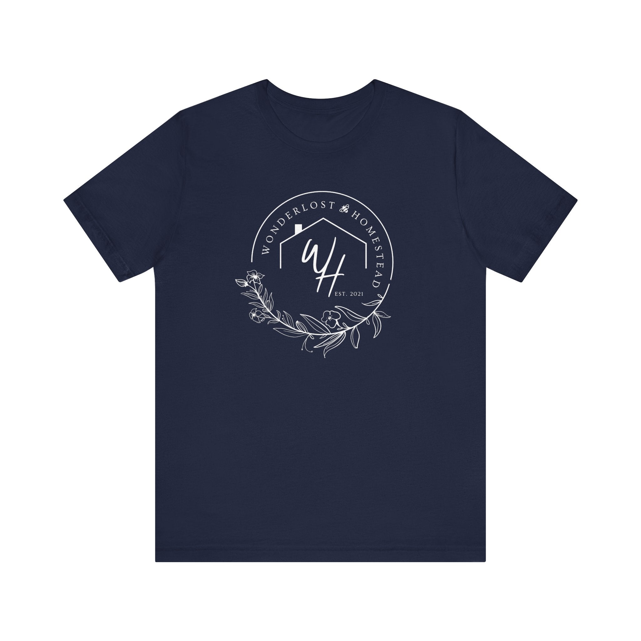 Unisex Short Sleeve T-Shirt, White Logo