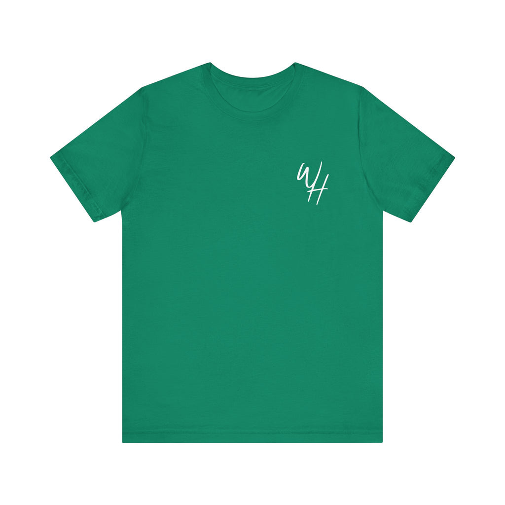 Unisex Short Sleeve T-Shirt, White Logo (Front/Back Designs)