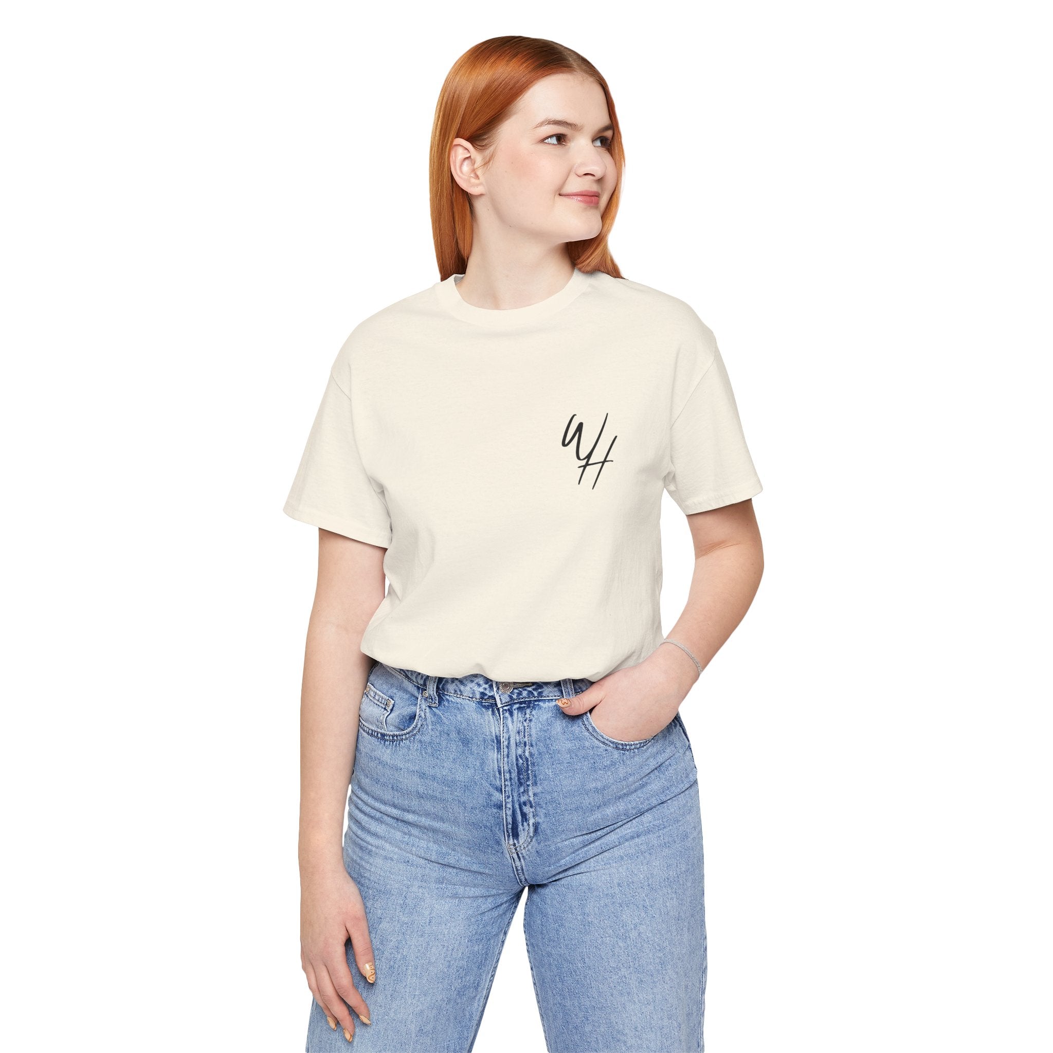 Unisex Short Sleeve T-Shirt, Black Logo (Front/Back Designs)