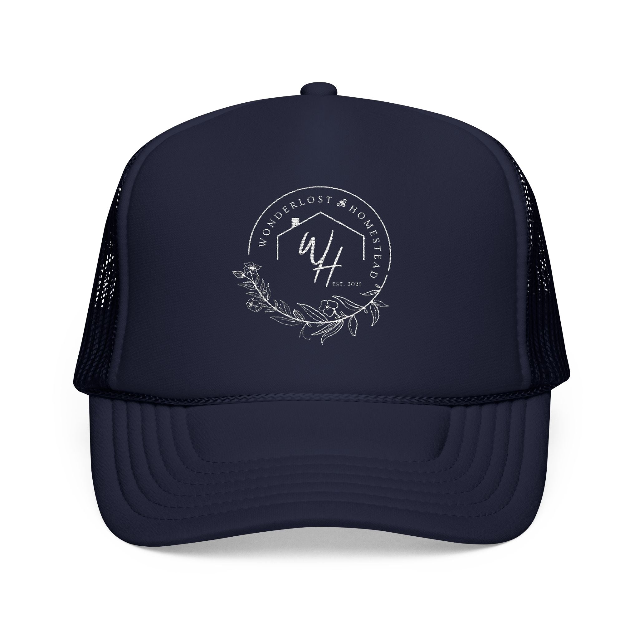 Foam Trucker Hat, White Logo