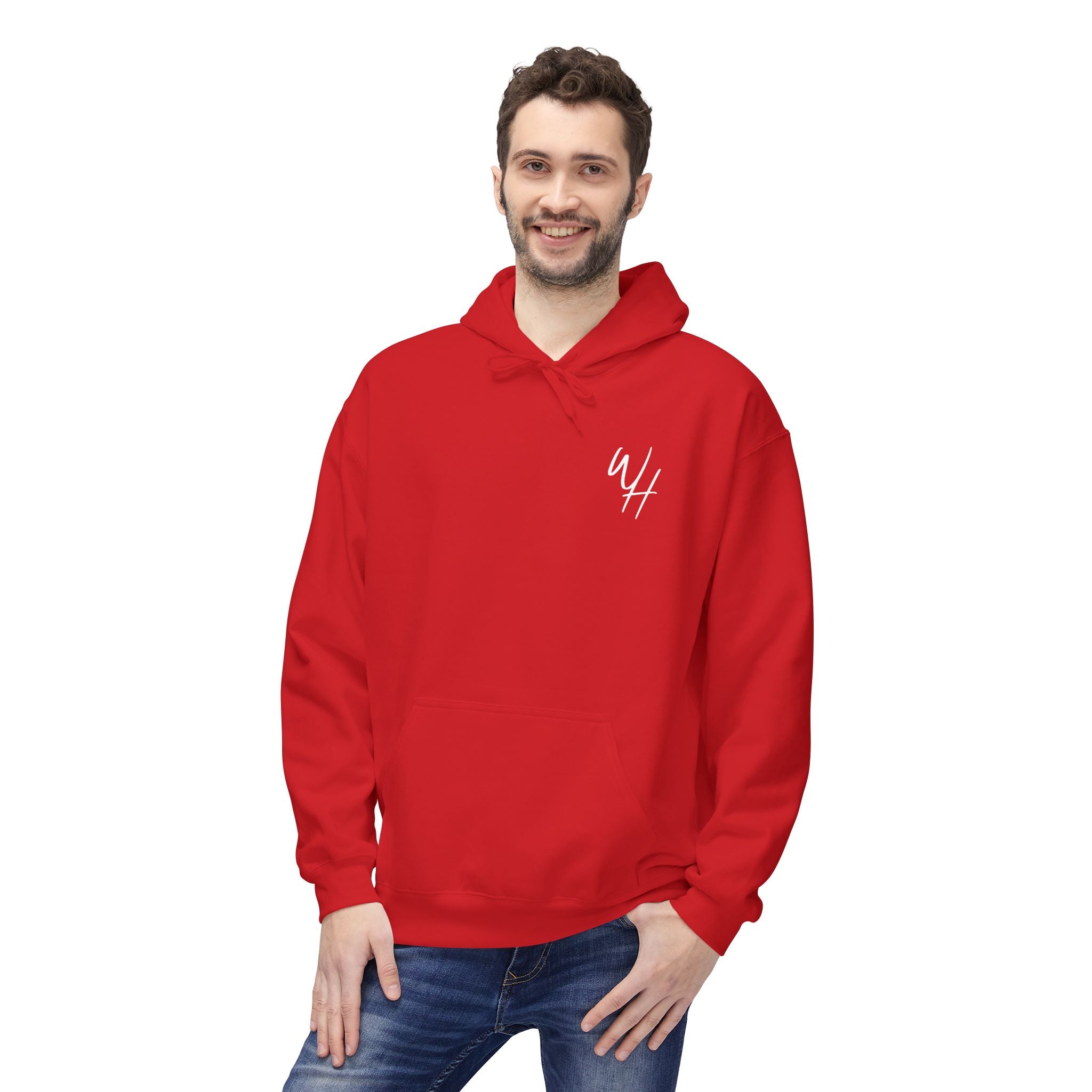 Unisex Hoodie, White Logo (Front/Back Designs)