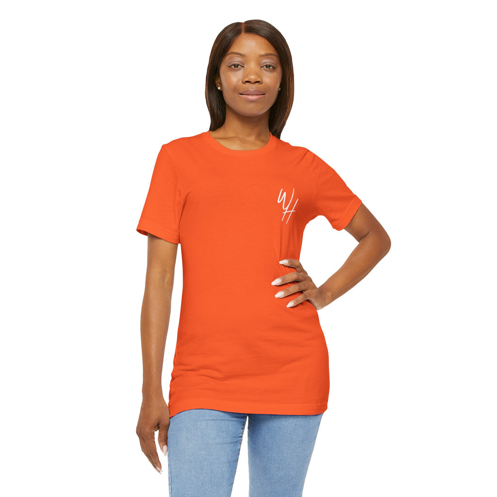 Unisex Short Sleeve T-Shirt, White Logo (Front/Back Designs)