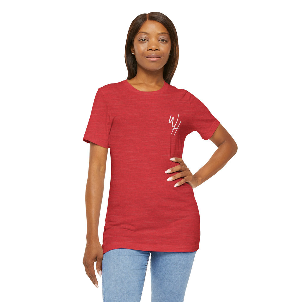 Unisex Short Sleeve T-Shirt, White Logo (Front/Back Designs)