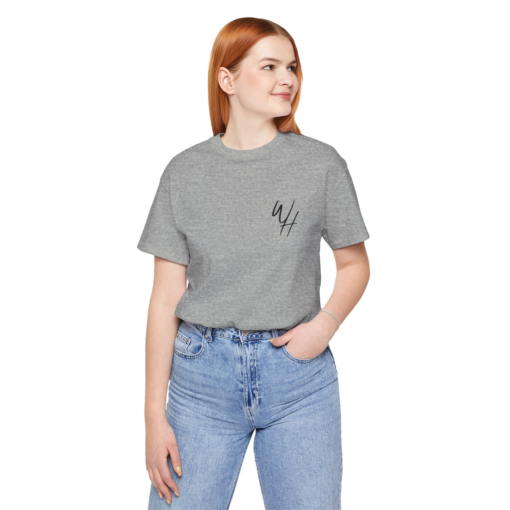 Unisex Short Sleeve T-Shirt, Black Logo (Front/Back Designs)