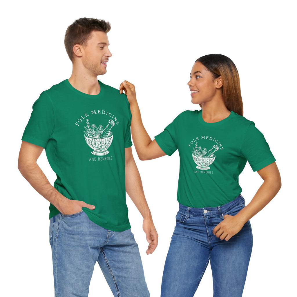 Unisex Short Sleeve T-Shirt, White Logo