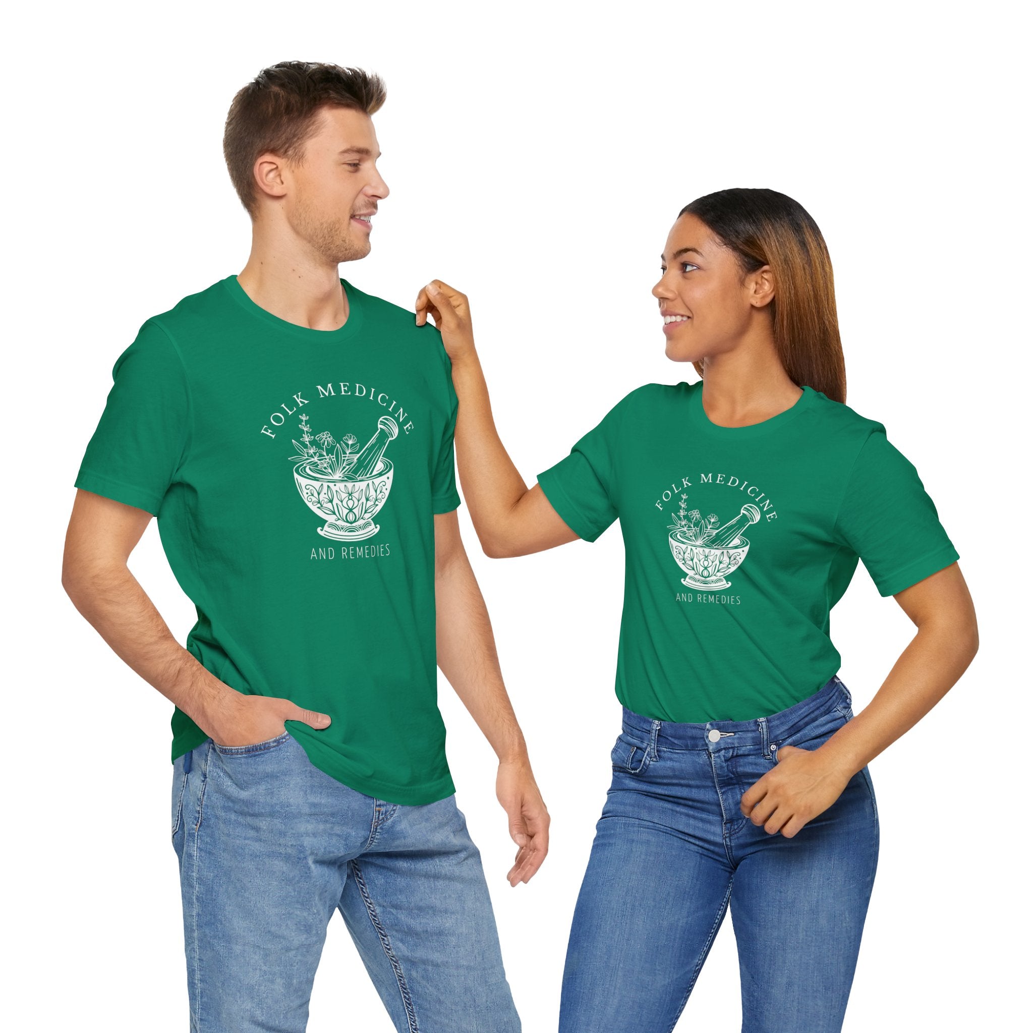 Unisex Short Sleeve T-Shirt, White Logo