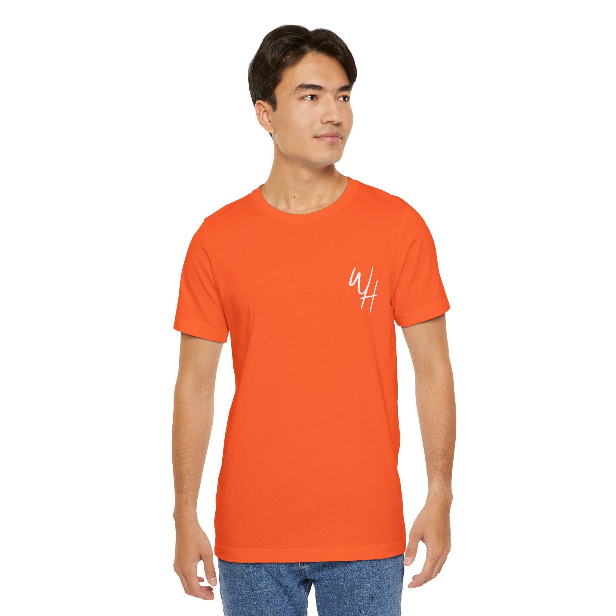 Unisex Short Sleeve T-Shirt, White Logo (Front/Back Designs)