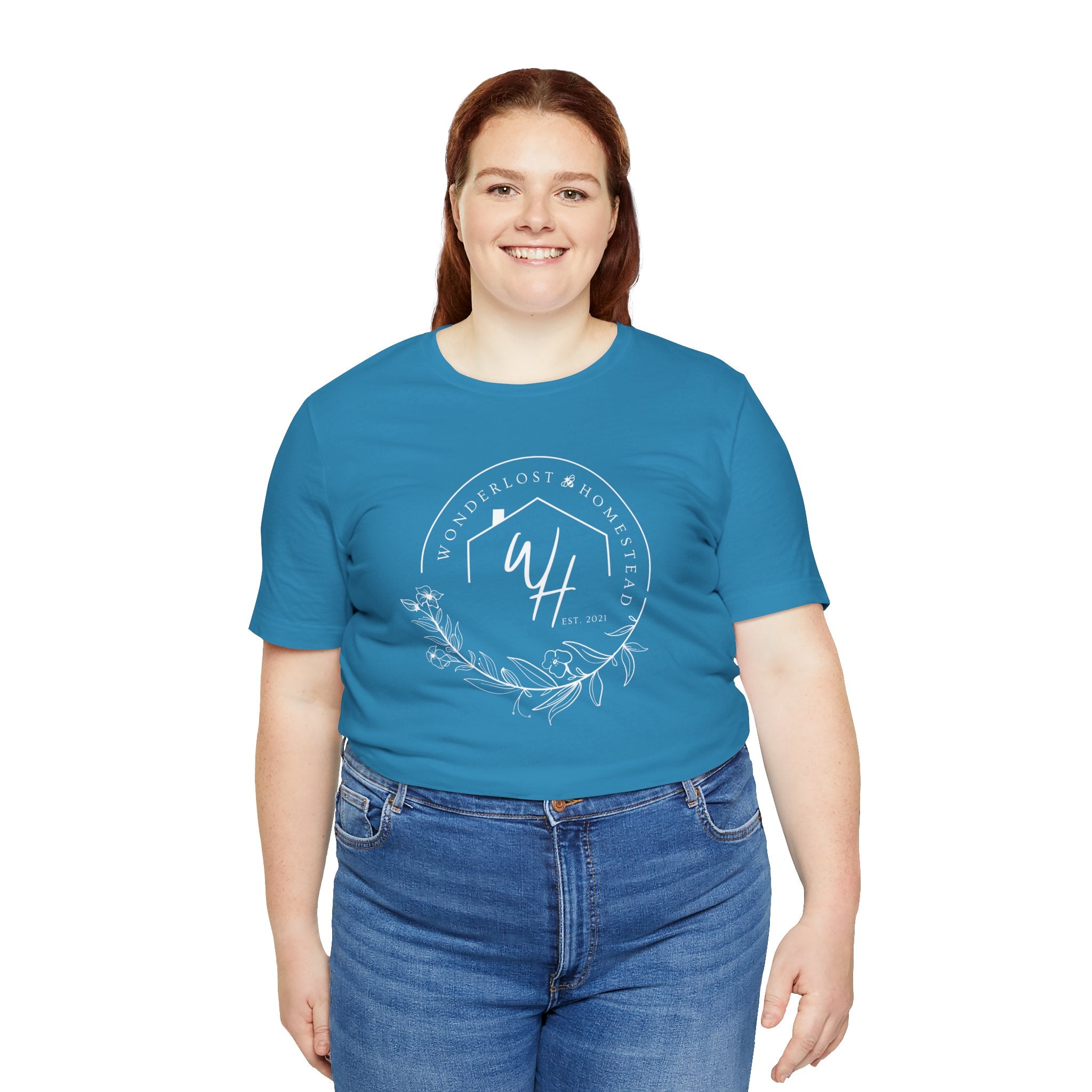 Unisex Short Sleeve T-Shirt, White Logo