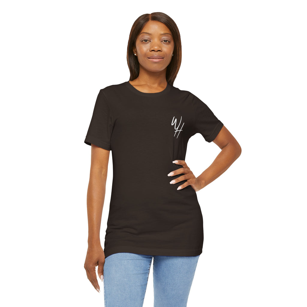 Unisex Short Sleeve T-Shirt, White Logo (Front/Back Designs)