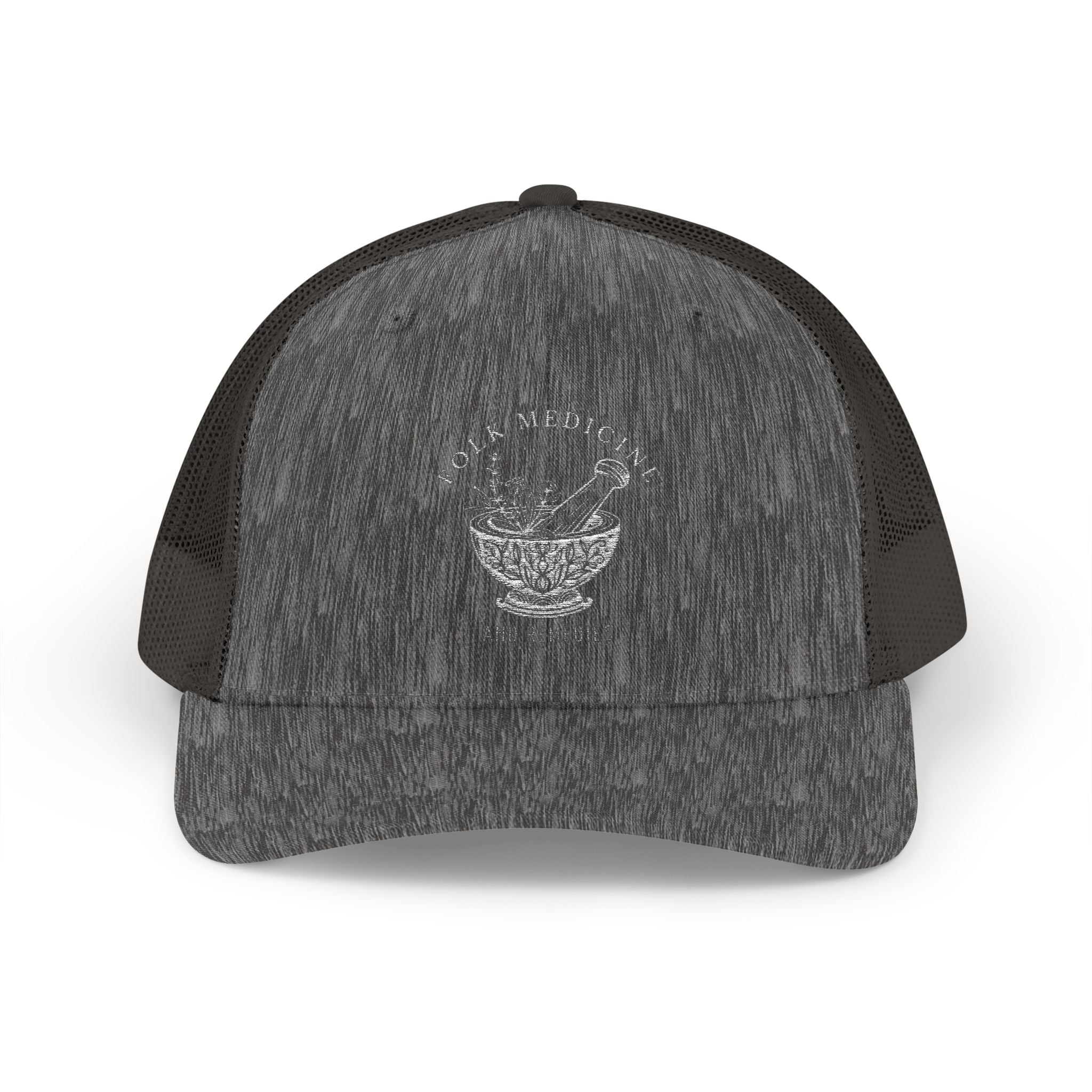 Snapback Trucker Cap, White Logo