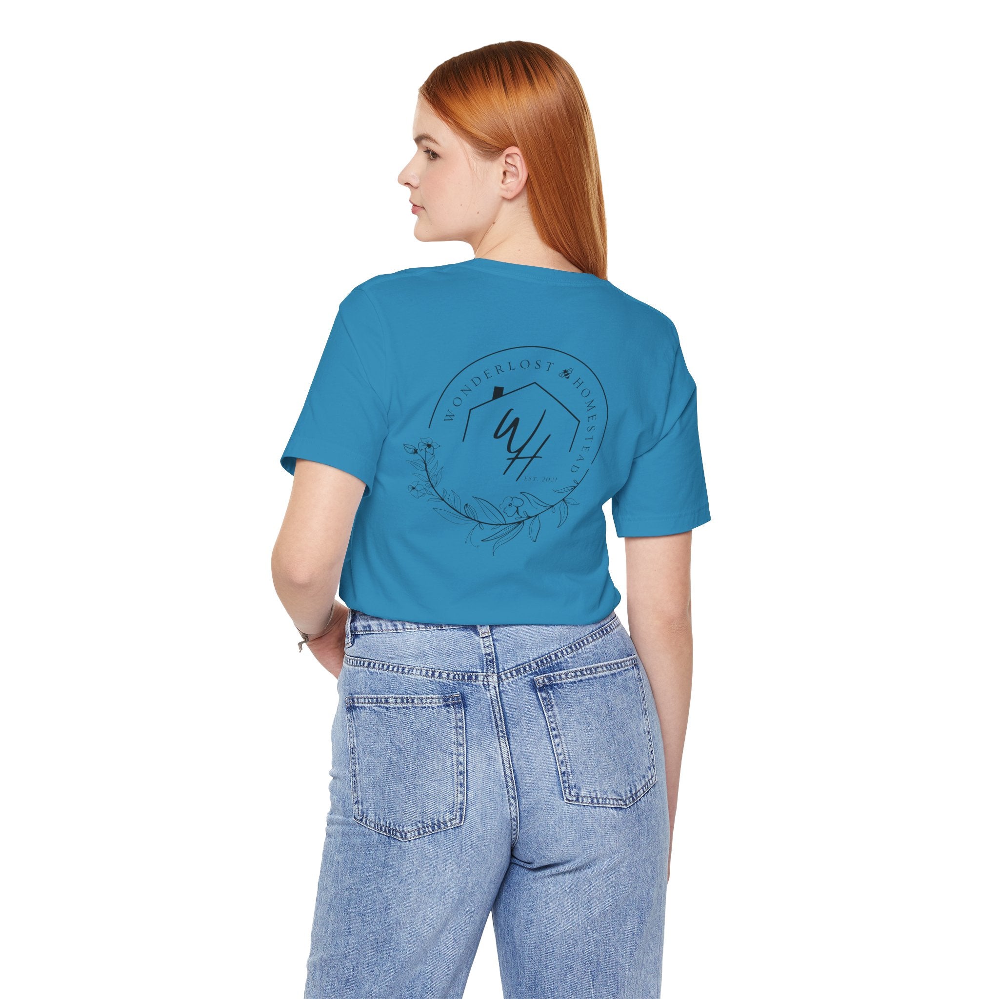 Unisex Short Sleeve T-Shirt, Black Logo (Front/Back Designs)