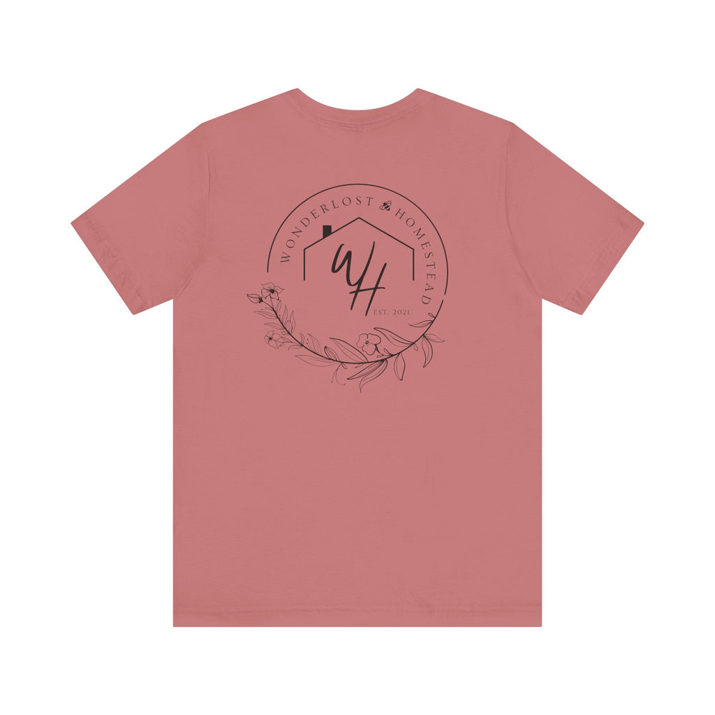 Unisex Short Sleeve T-Shirt, Black Logo (Front/Back Designs)