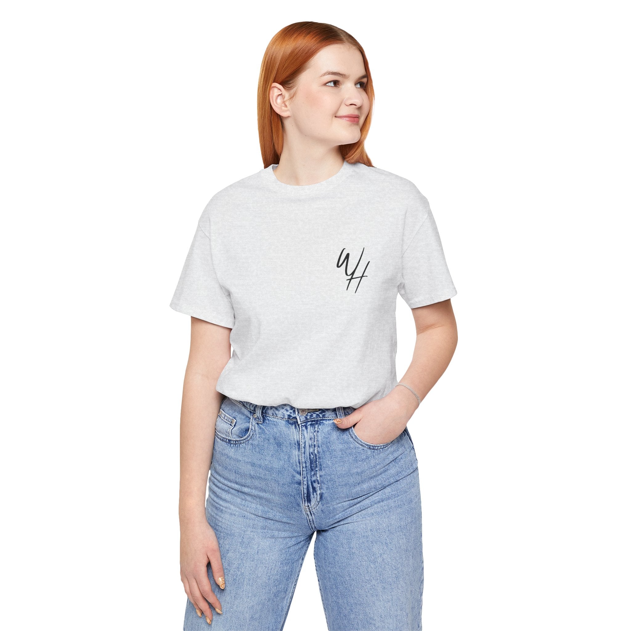 Unisex Short Sleeve T-Shirt, Black Logo (Front/Back Designs)