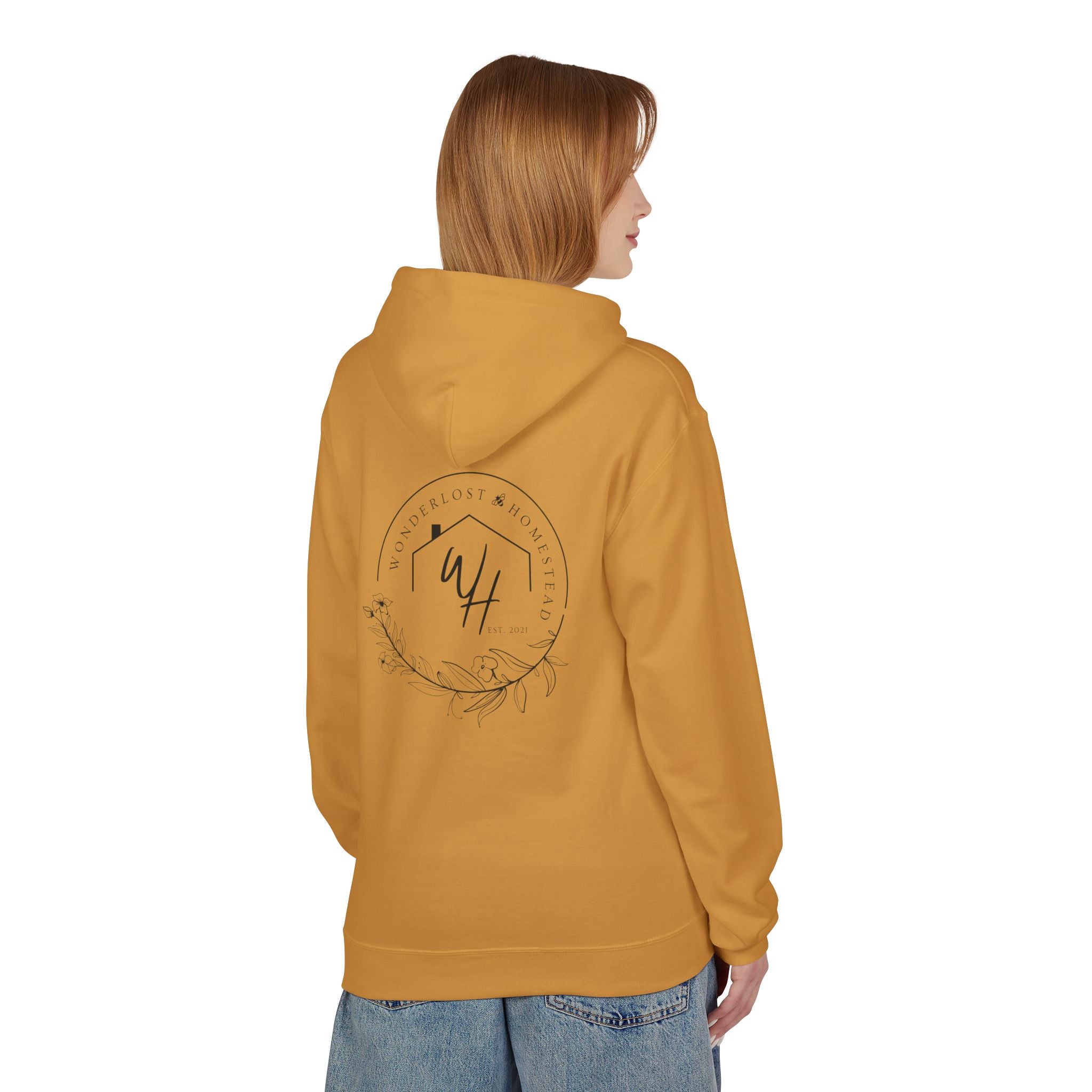 Unisex Hoodie, Black Logo (Front/Back Designs)