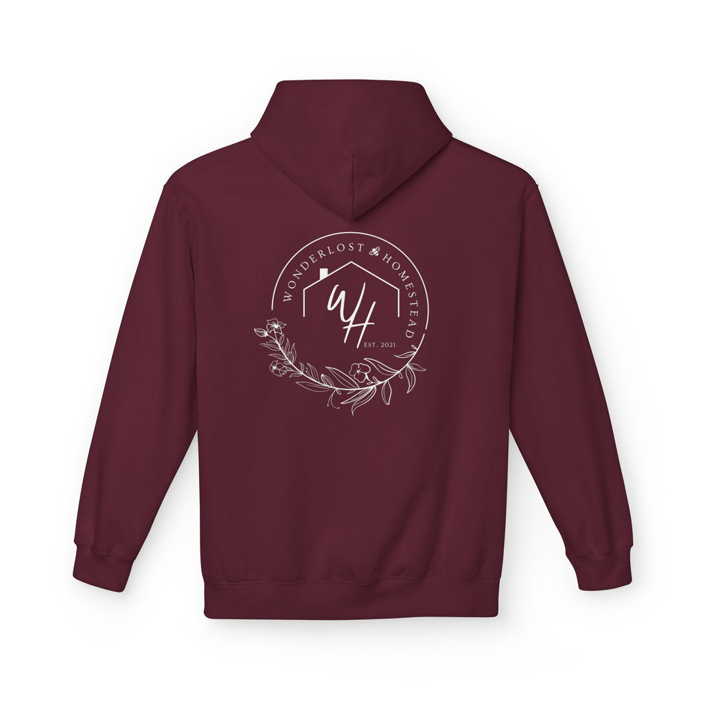 Unisex Hoodie, White Logo (Front/Back Designs)