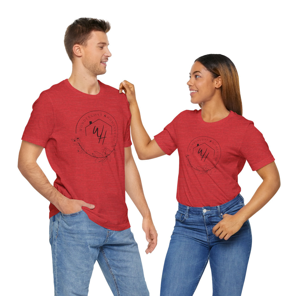 Unisex Short Sleeve T-Shirt, Black Logo
