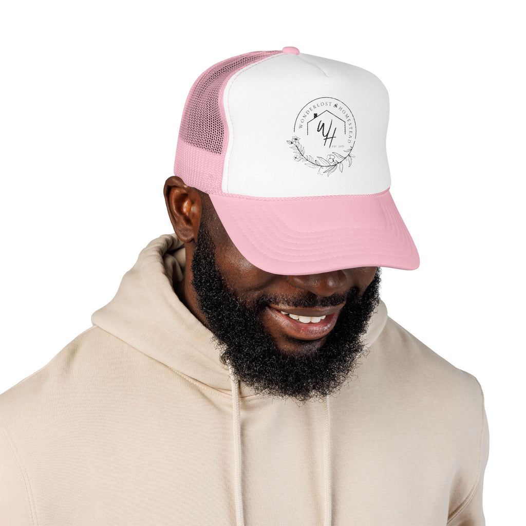 Foam Trucker Hat, Black Logo