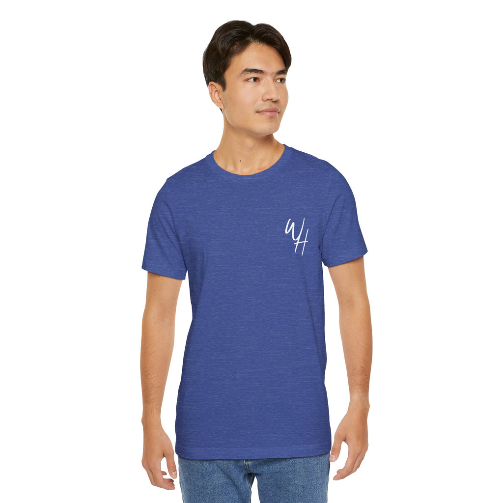 Unisex Short Sleeve T-Shirt, White Logo (Front/Back Designs)