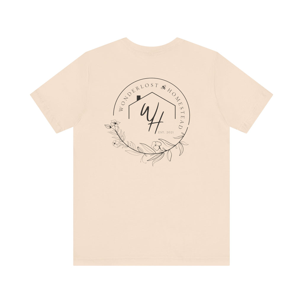 Unisex Short Sleeve T-Shirt, Black Logo (Front/Back Designs)