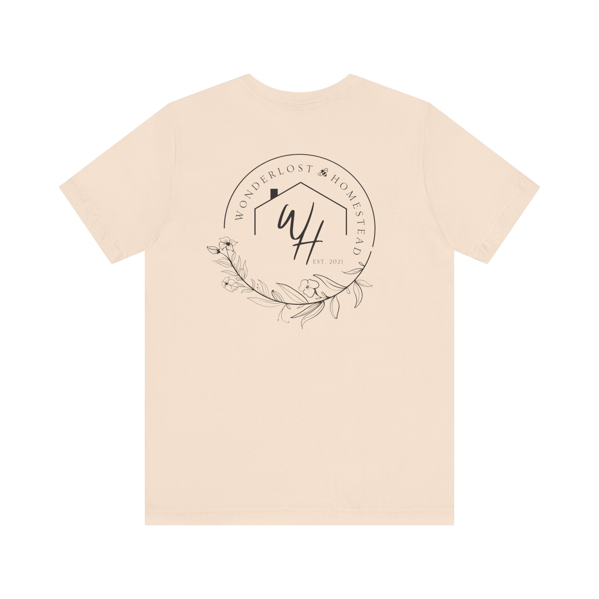 Unisex Short Sleeve T-Shirt, Black Logo (Front/Back Designs)