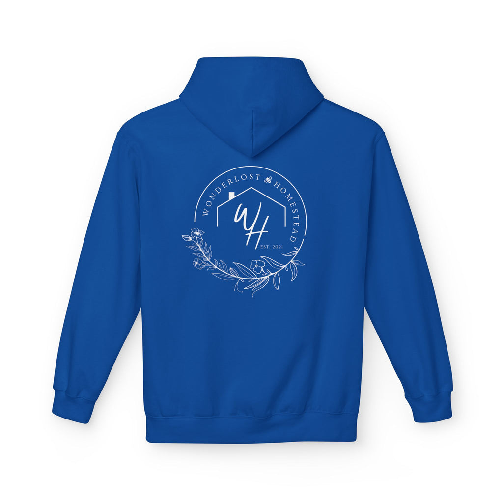 Unisex Hoodie, White Logo (Front/Back Designs)