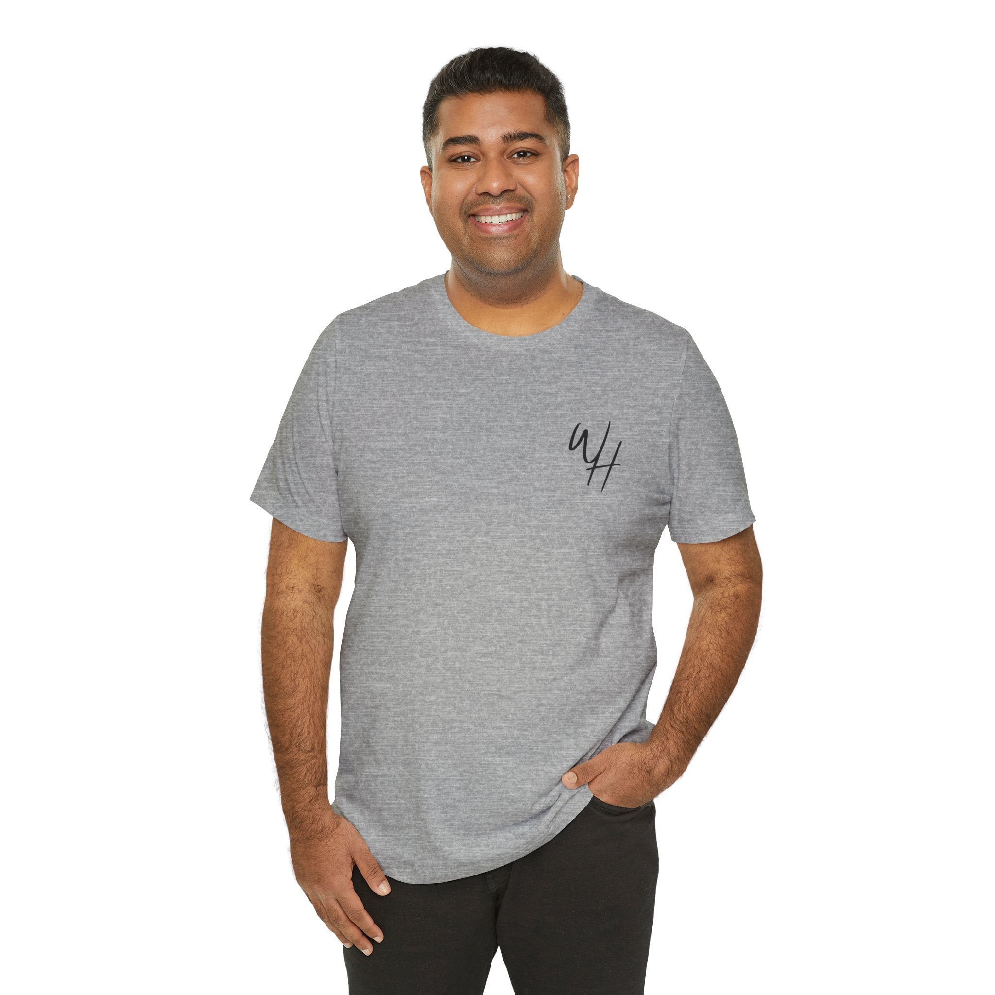 Unisex Short Sleeve T-Shirt, Black Logo (Front/Back Designs)