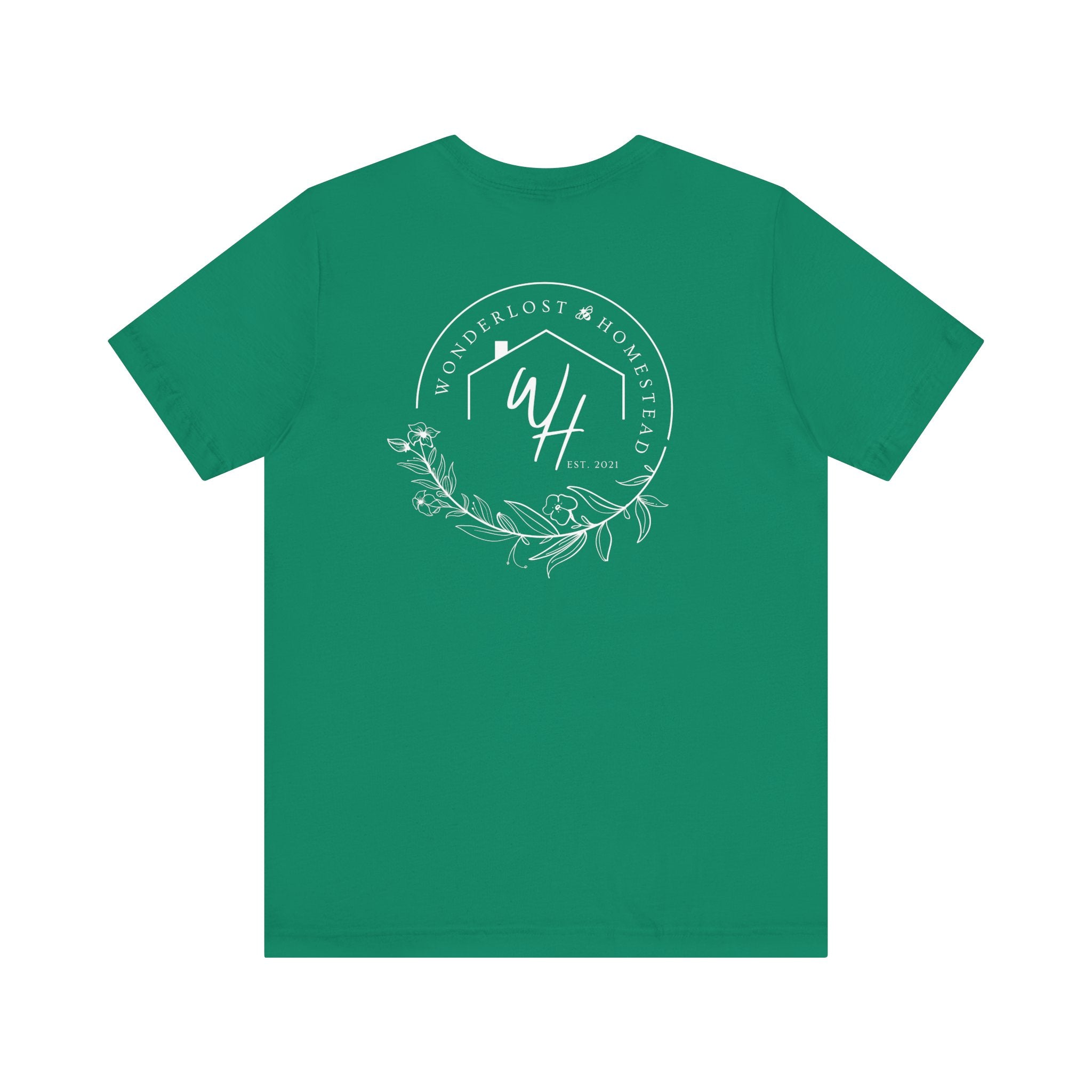Unisex Short Sleeve T-Shirt, White Logo (Front/Back Designs)