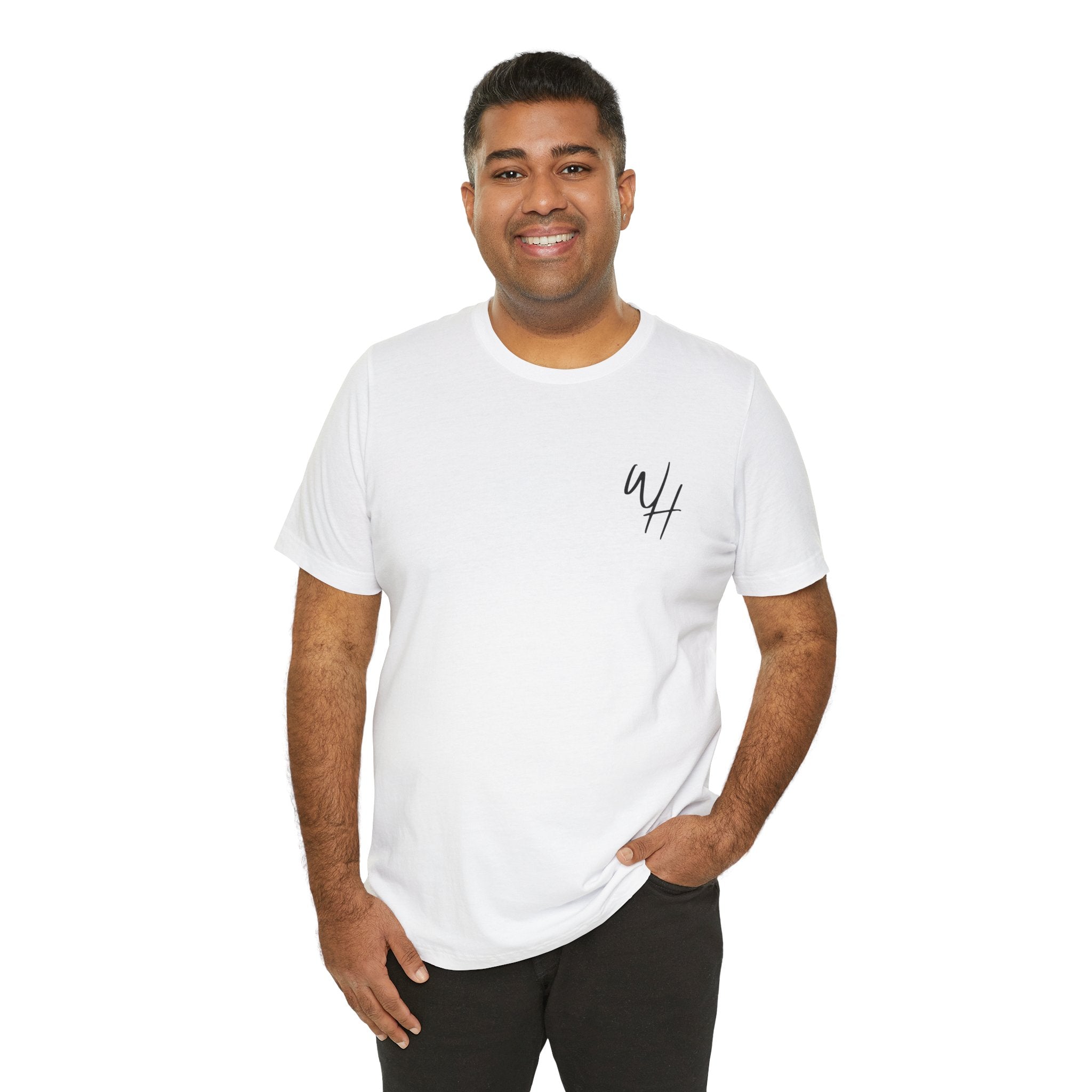 Unisex Short Sleeve T-Shirt, Black Logo (Front/Back Designs)