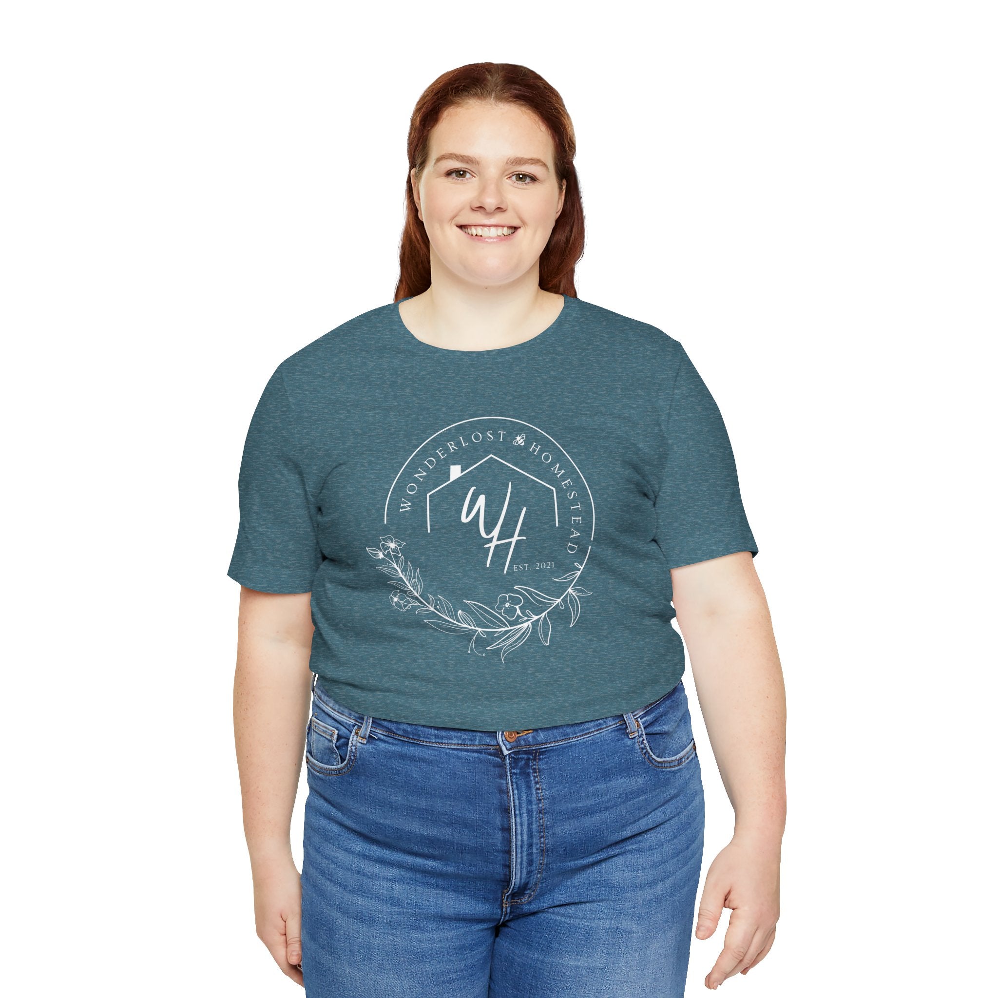 Unisex Short Sleeve T-Shirt, White Logo