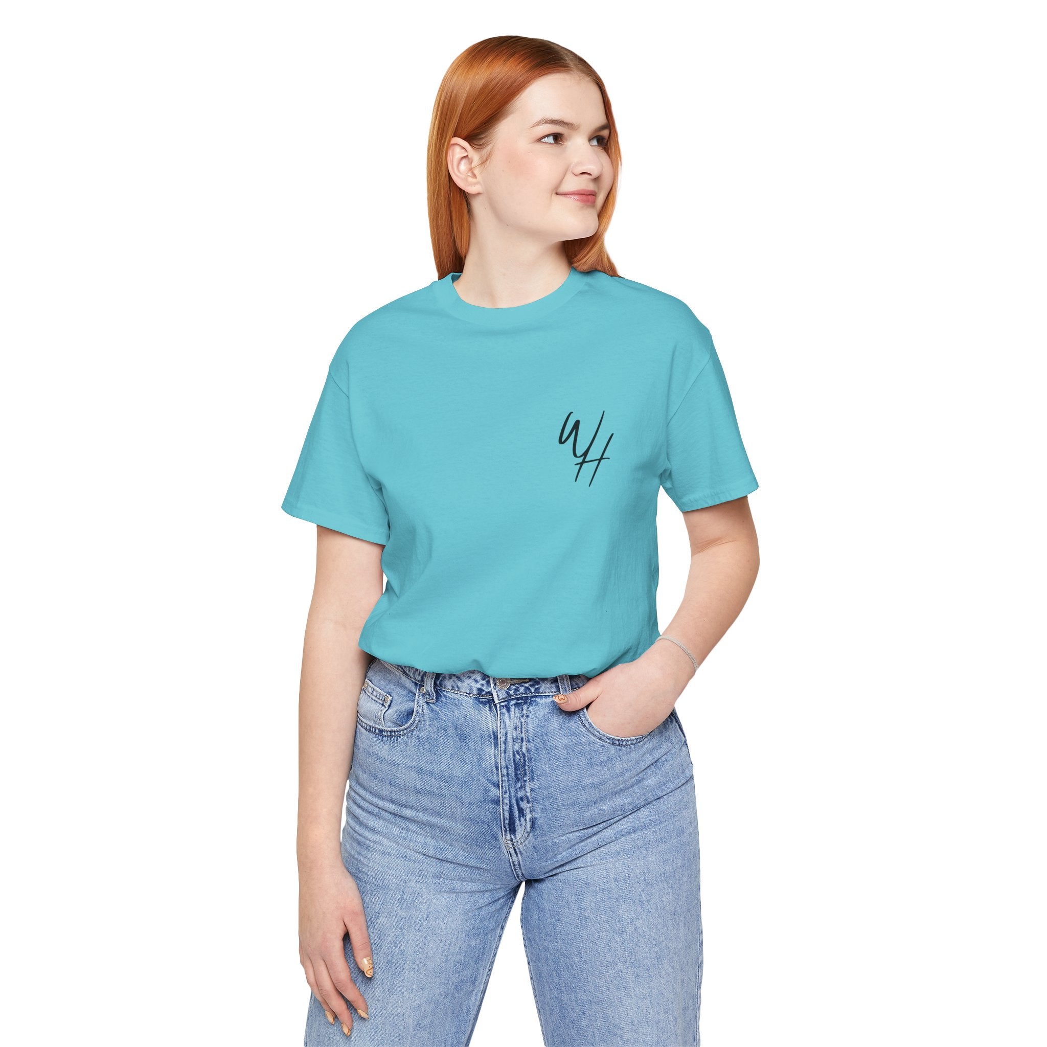 Unisex Short Sleeve T-Shirt, Black Logo (Front/Back Designs)
