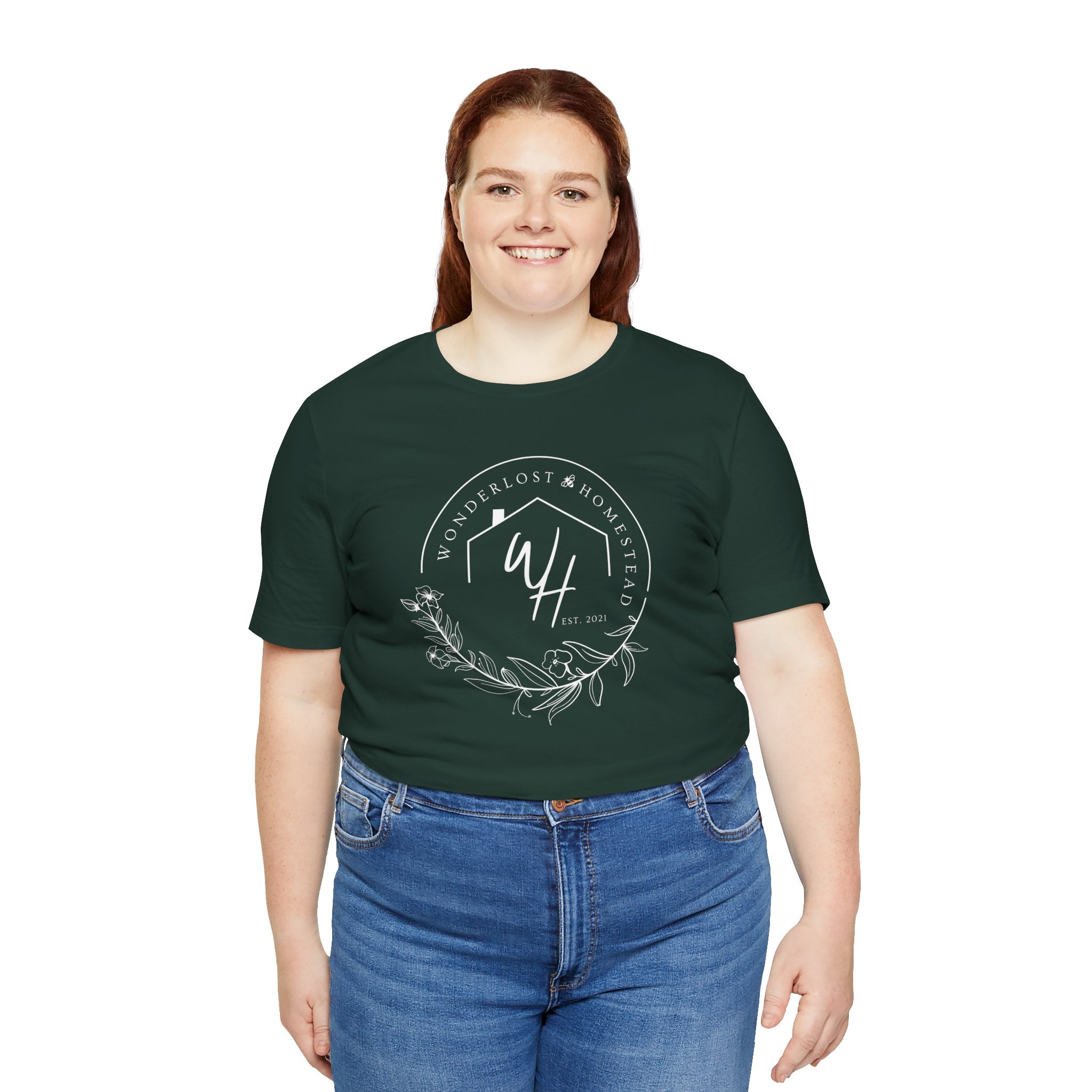Unisex Short Sleeve T-Shirt, White Logo