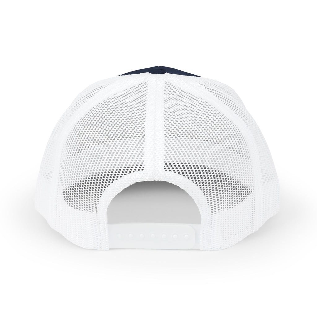 Snapback Trucker Cap, White Logo