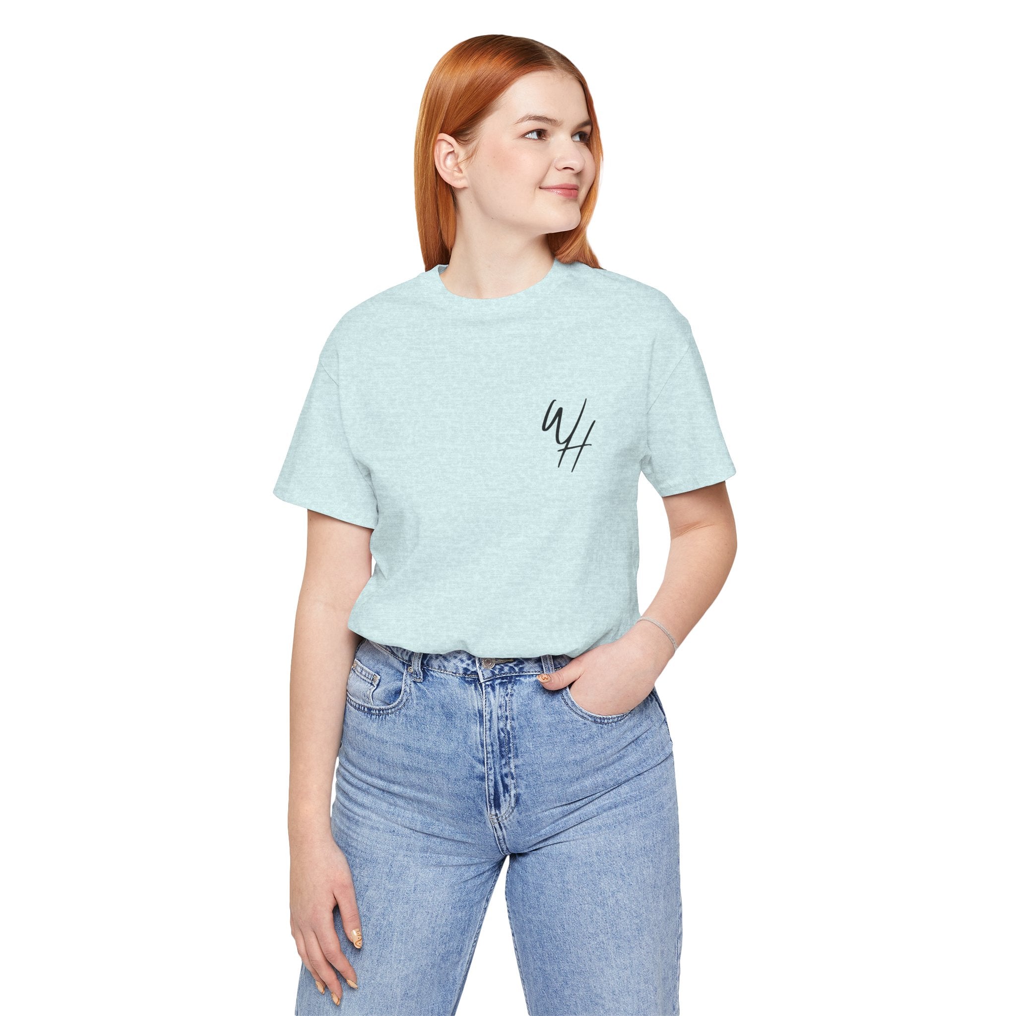 Unisex Short Sleeve T-Shirt, Black Logo (Front/Back Designs)
